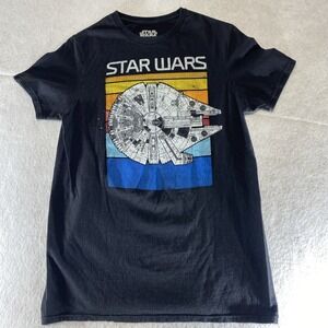 Star Wars Millennium Falcon T-Shirt Men's Small (S) Short Sleeve Graphic Black